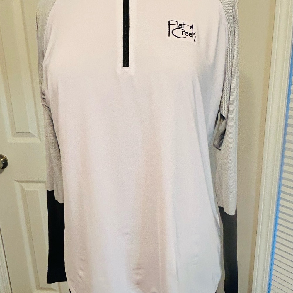 FootJoy White and Gray Long Sleeve Shirt